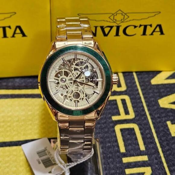 Invicta Skeleton Automatic Watch – Gold & Silver Two-Tone – Men’s Luxury Design - Picture 1 of 7